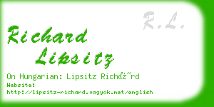 richard lipsitz business card